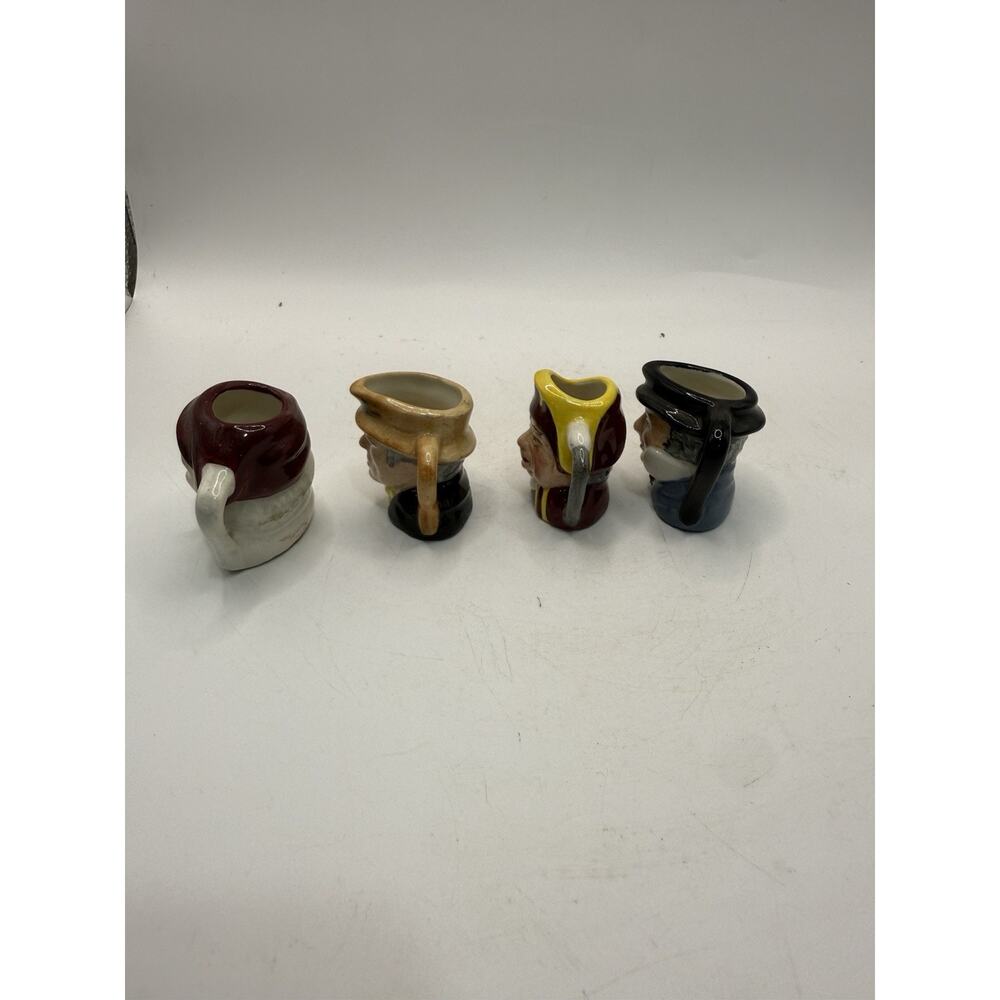 Vintage Artone England Dickens Miniature Character Toby Jugs Lot of 4 * - Picture 2 of 9